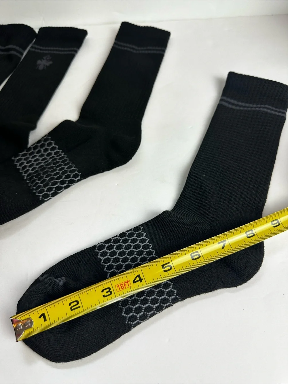 Bombas Honeycomb Calf Socks Men's Size 2 PAIRS Large Black gray